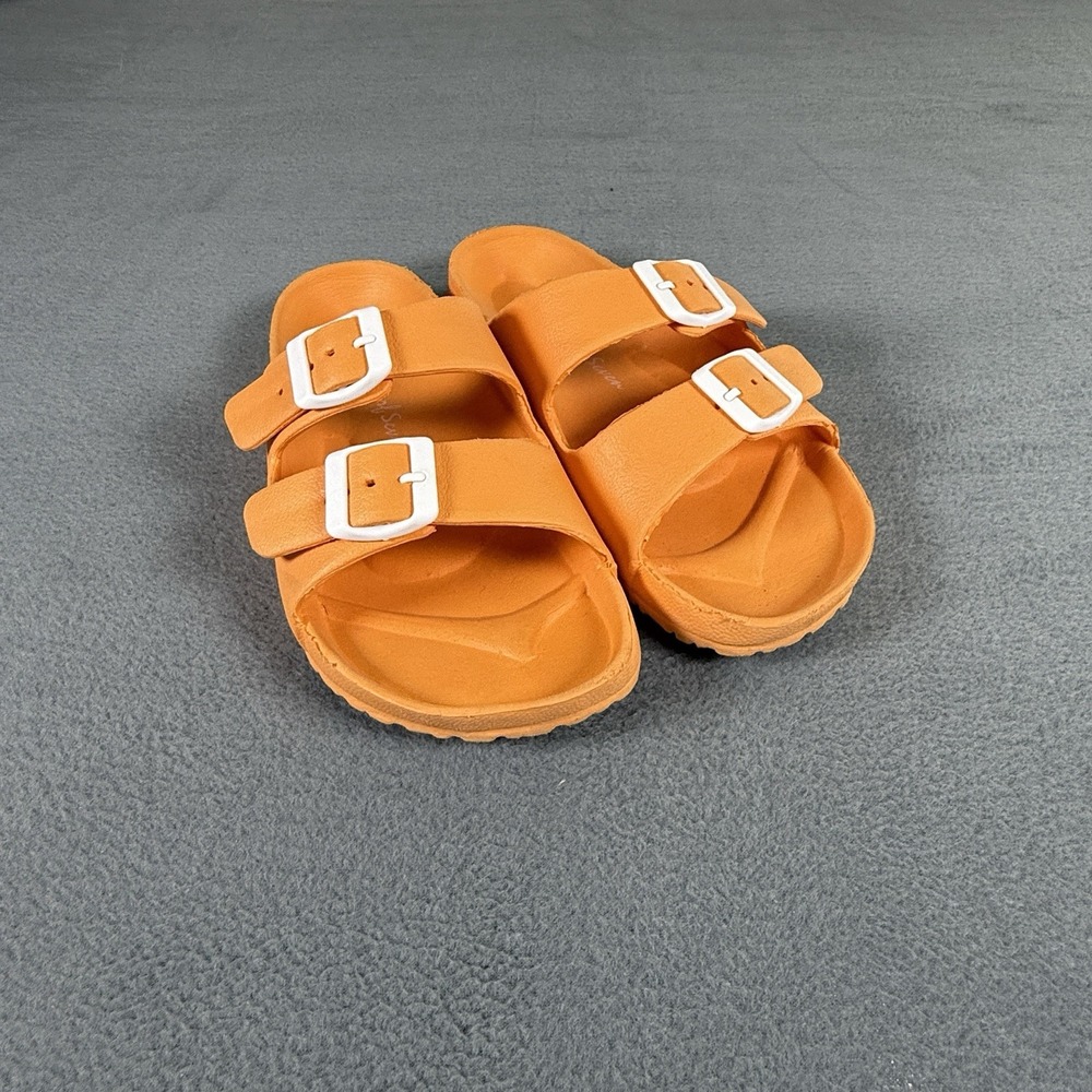 Surf Seven Slide Sandals Adult 8.5 Orange Waterproof Synthetic Slip On Casual